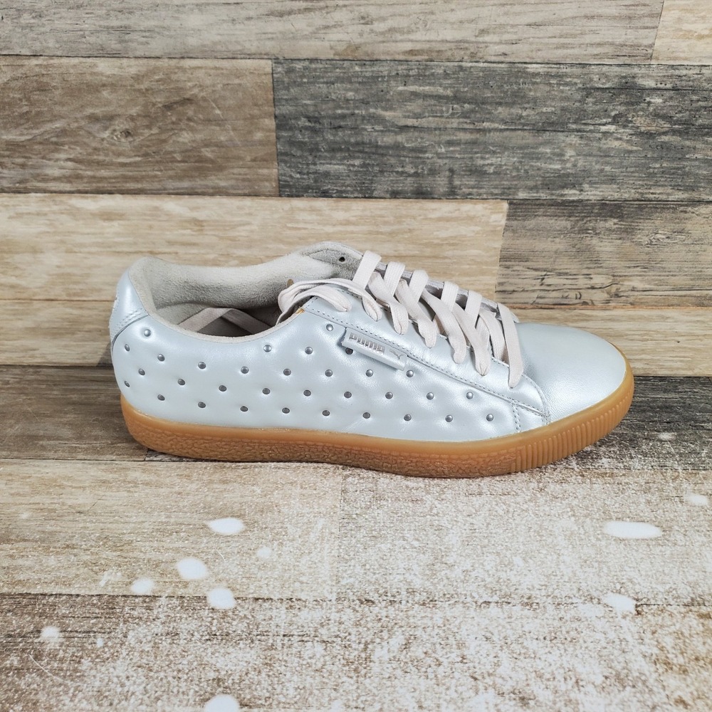 PUMA Davenport‎ Women Shoes Sz 8 Leather Lace-Up Low Top Round Toe Sneakers